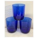 Classic Vintage MCM Cobalt Glass Tumbler Collection - Several Styles - (22)