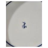 Elegant Japanese Blue Painted Ramen Bowl Set with Spoons - (4)