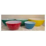 Playful MCM Pyrex Mixing Bowl Set - (5)