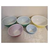 Playful MCM Pyrex Mixing Bowl Set - (5)
