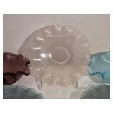 Mid-Century Modern Ruffled Colony Glass Side Plate and Bowl Collection - (13)