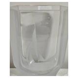 Vintage Pukeburg Swedish Studio Art Glass Vase - Sailboat