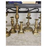 Exotic Polished Brass Candlestick Collection - (11)