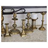 Exotic Polished Brass Candlestick Collection - (11)