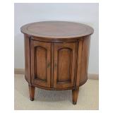 Elegant Vintage Drum Accent Table