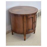 Elegant Vintage Drum Accent Table