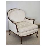 Classic Vintage Carved Bergere Armchair