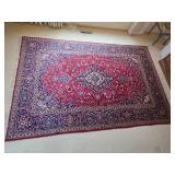 Brilliant Vintage Hand Knotted Wool Kashan Persian Area Rug