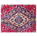 Brilliant Vintage Hand Knotted Wool Kashan Persian Area Rug