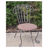 Delightful Bent Metal Cafe Chair Pair