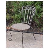 Delightful Bent Metal Cafe Chair Pair