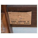 Antique Kindel Furniture Full Size Carved Bedframe