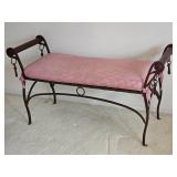 Stylish Bent Metal Frame Bedroom Bench