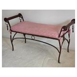 Stylish Bent Metal Frame Bedroom Bench