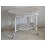 Darling Vintage Wicker Accent Table