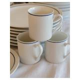 Prisma Blue Band Chinaware Service ~ 40+ pieces
