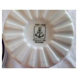 Porsgrund Norway Porcelain Blue and White Cup & Saucer Pair