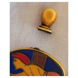 Art Nouveau Velvet Cloche Purse with Arabic Fisherman Frame