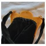 Art Nouveau Velvet Cloche Purse with Arabic Fisherman Frame