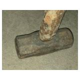 Pair of Vintage Sledge Hammers with Wooden Handles