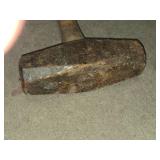 Pair of Vintage Sledge Hammers with Wooden Handles
