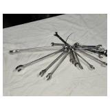 Lot of Various Open-End Wrenches with Mixed Sizes