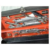 Vintage JC Penney Metal Tool Box with Assorted Tools