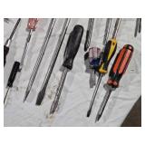 Collection of Mixed Screwdrivers with Various Head Types