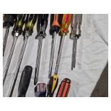 Collection of Mixed Screwdrivers with Various Head Types