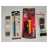 Pencil Torch, Wood Burner, and Measuring Tape