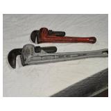 Lot of 2 Pipe Wrenches - 12 Inch and 18 Inch