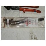 Hand Tools Including Pliers, Screwdriver, Ruler, and Snips