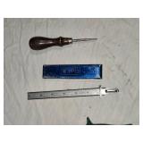 Hand Tools Including Pliers, Screwdriver, Ruler, and Snips