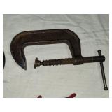 Assorted Clamps Including C-Clamps and Spring Clamps
