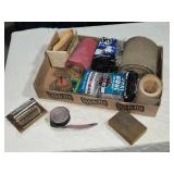 Assorted Sandpaper and Woodworking Supplies