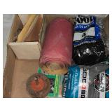 Assorted Sandpaper and Woodworking Supplies