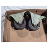 4 Caster Wheels with Mounting Brackets