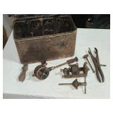 Vintage Metal Tool Collection with Box