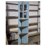 Unique Corner Shelf with Mirror Made from a Door