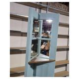 Unique Corner Shelf with Mirror Made from a Door