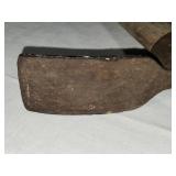Vintage U.S. Mattock Tool with Wooden Handle