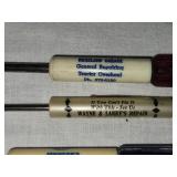 Vintage Set of 5 Advertising Screwdrivers from Local Repair Services: Roseland Garage, Wm. R. Johnson Motors, Pure Oil and More