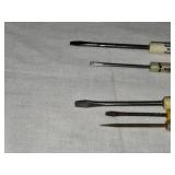 Vintage Set of 5 Advertising Screwdrivers from Local Repair Services: Roseland Garage, Wm. R. Johnson Motors, Pure Oil and More
