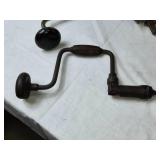 Vintage Stanley Hand Drill No. 945 with Unique Handles and Other Hand Drill