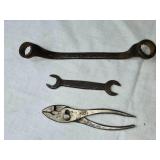 Lot of 3 Vintage Hand Tools - Pliers and Wrenches