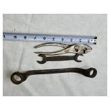 Lot of 3 Vintage Hand Tools - Pliers and Wrenches