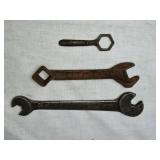 Set of 3 Vintage Wrenches One Says Planet Jr. - Made in the USA