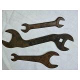 Set of 3 Vintage Open-End Wrenches
