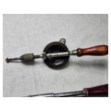 Vintage Stanley Tool Set including Auger Bit, Ratchet Set, and Crank Drill