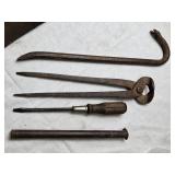 Snips, Screwdriver, Crowbar with Paul H. Graves Co. on it